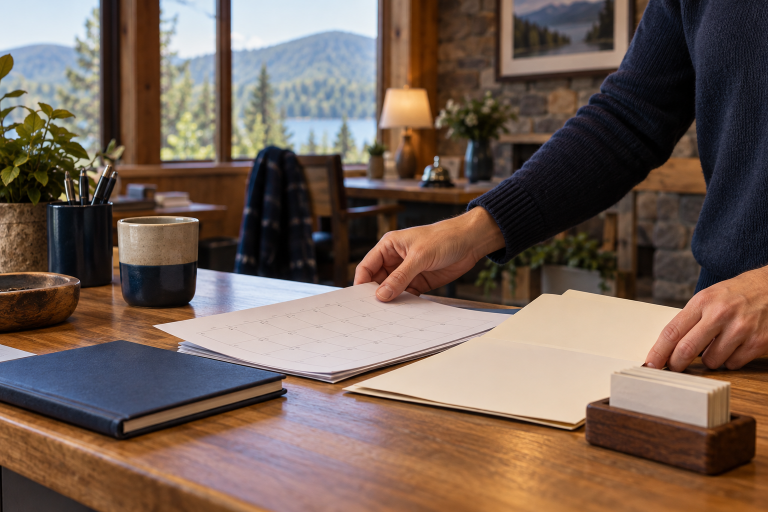 Illustration : préparation de documents de prestation et de planning